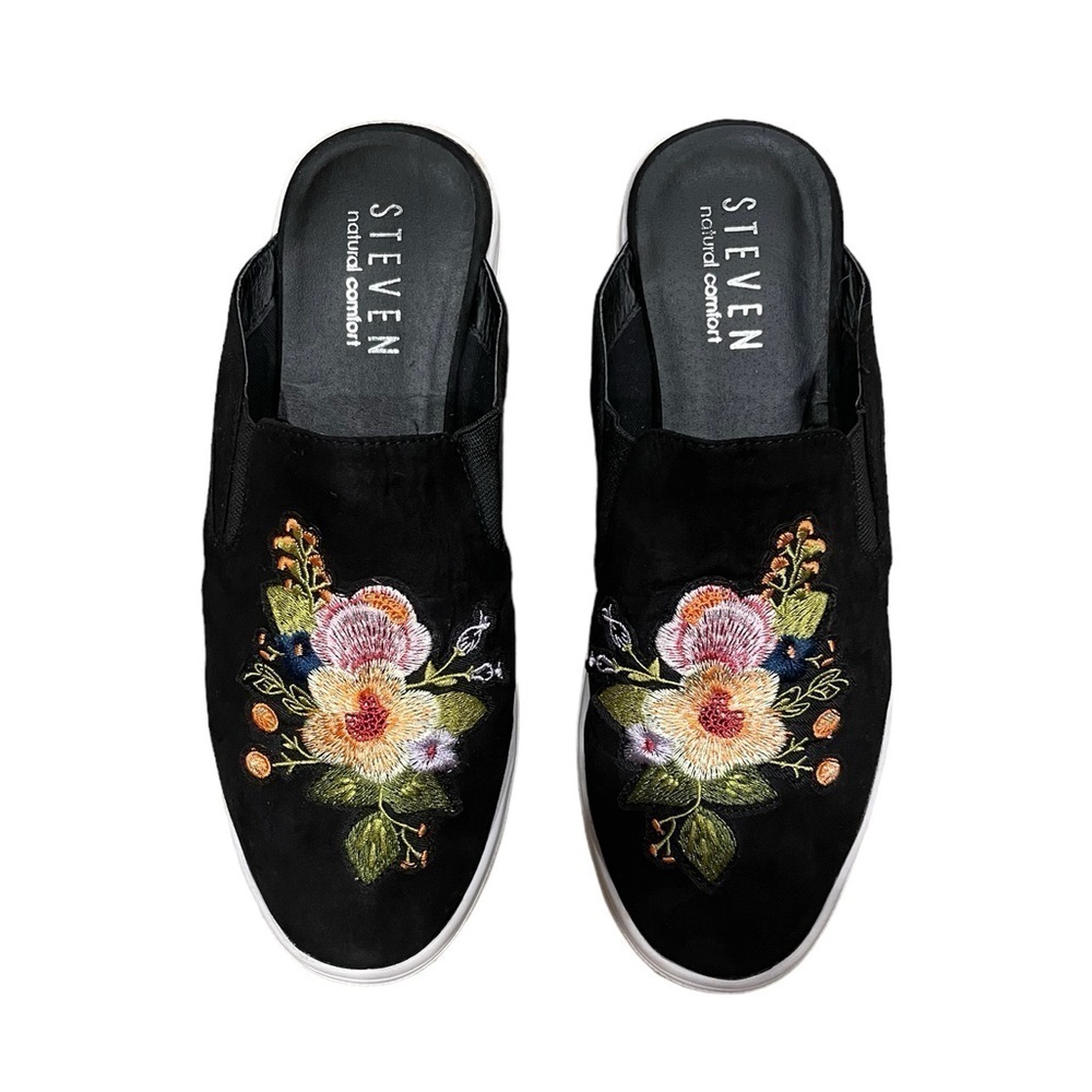 Steven Natural Comfort Lora Embroidery Mules